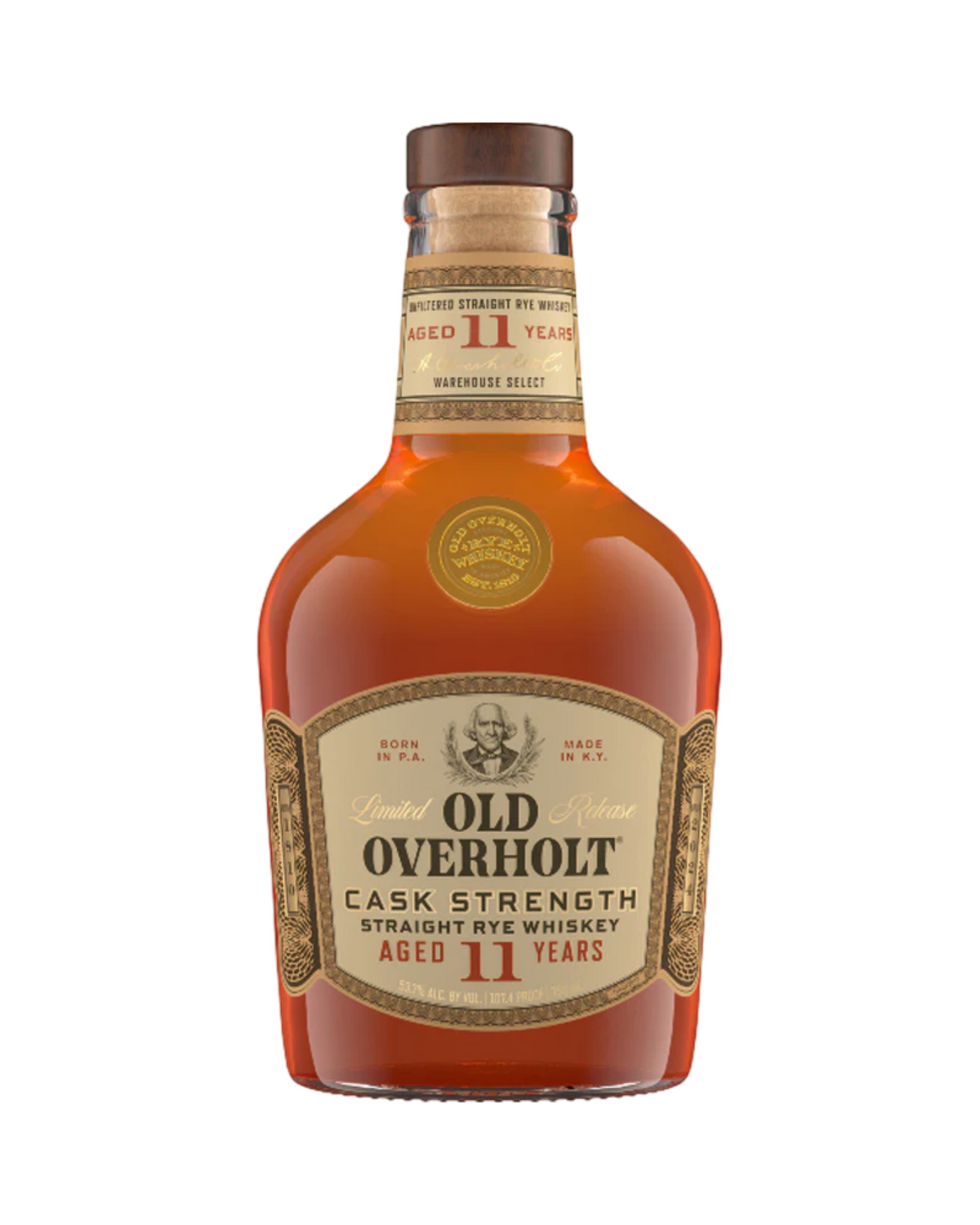 Old Overholt 11 Year Old Cask Strength Rye Whiskey 750ml