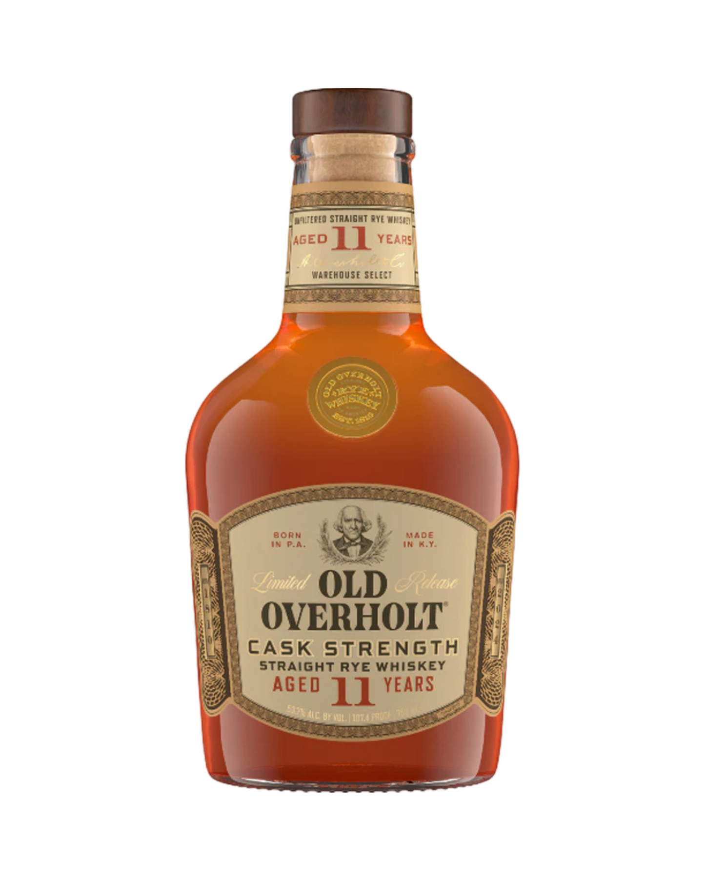 Old Overholt 11 Year Old Cask Strength Rye Whiskey 750ml