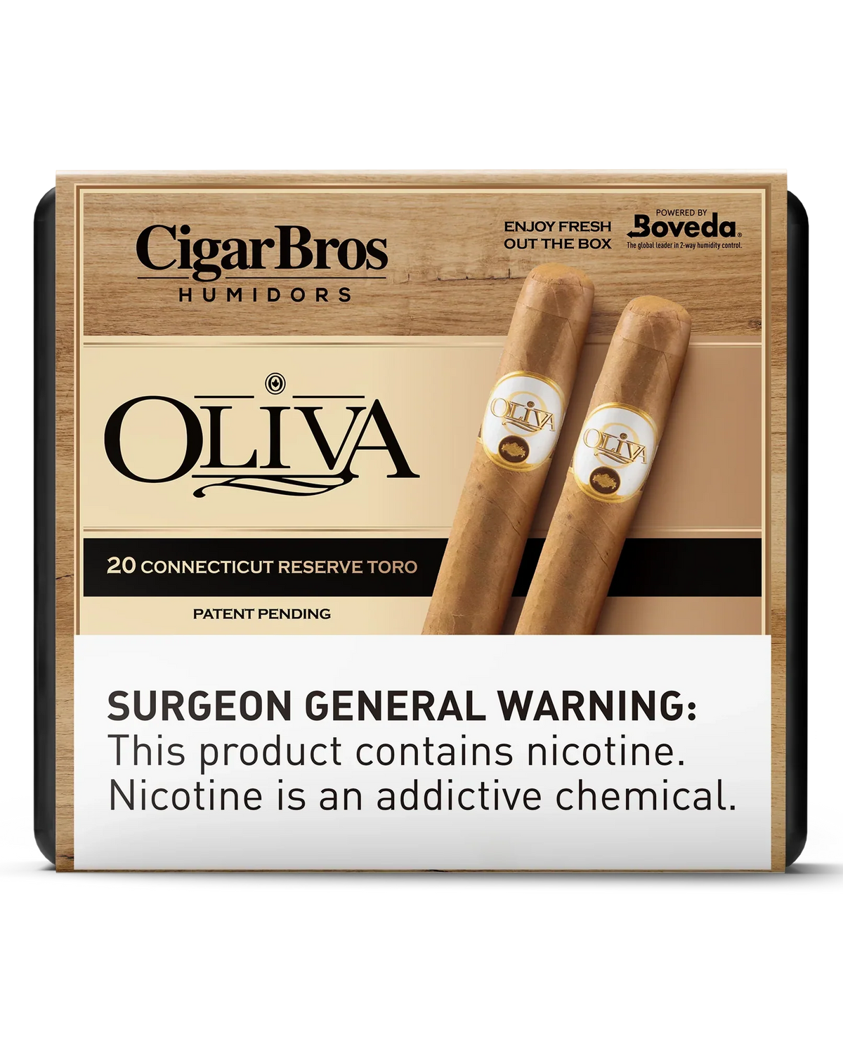 Oliva Connecticut Reserve Toro Cigar With Personal Humidor by CigarBros (Box of 20)