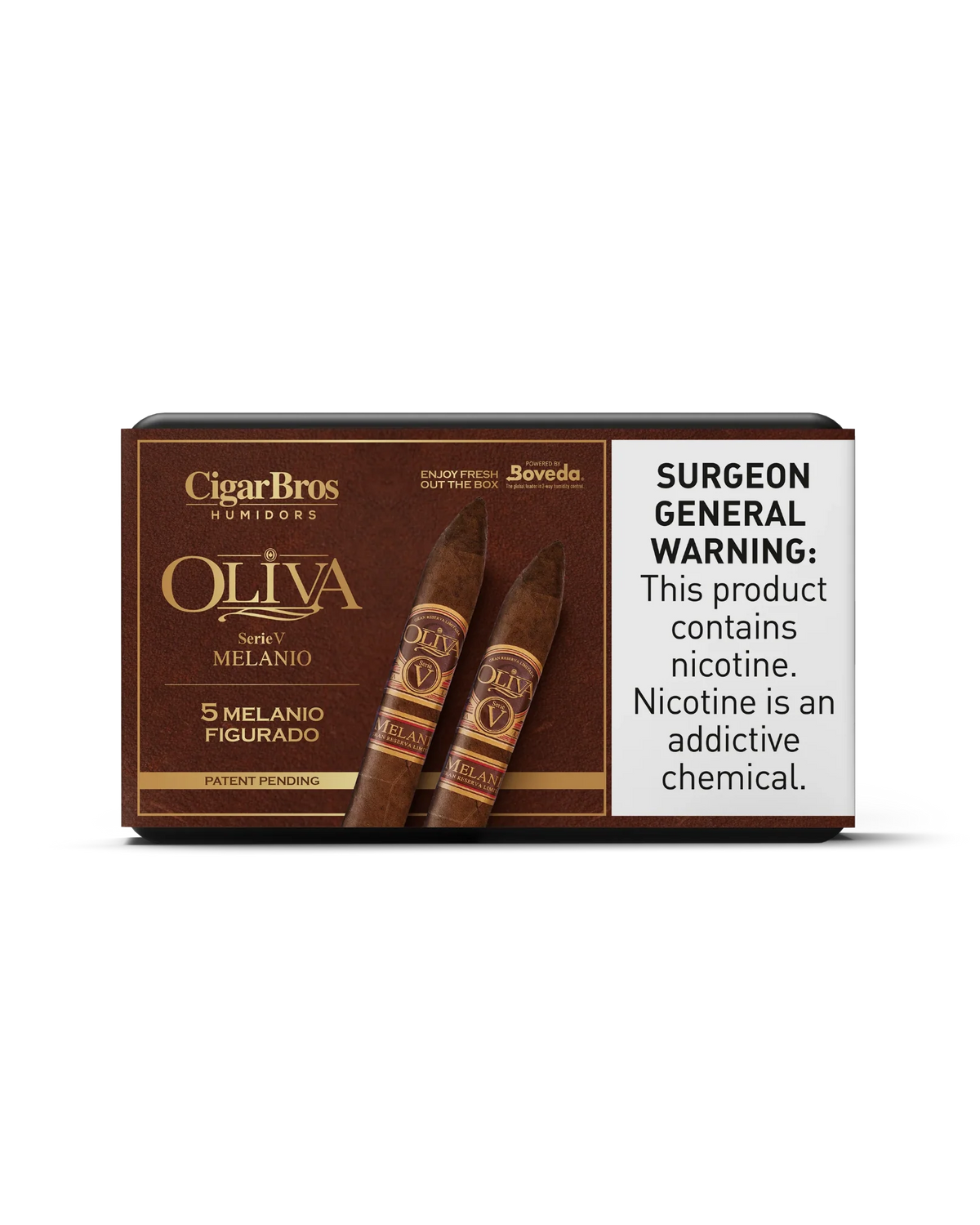 Oliva Serie V Melanio Figurado Cigar With Personal Humidor by CigarBros (Box of 5)
