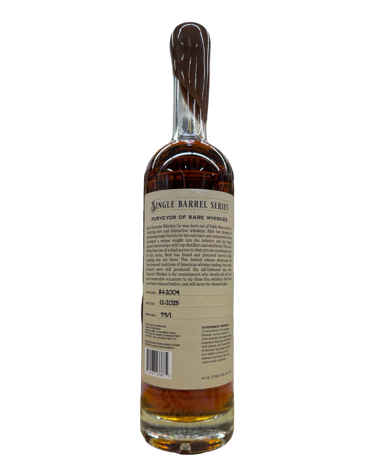 Rare Character Single Barrel Series 21 Year Old Selected by El Cerrito Liquor Store Pick Barrel 20L-536 6 | 139.94 Proof American Light Whiskey 750ml - Limit 1 (short barrel only 36 bottles)