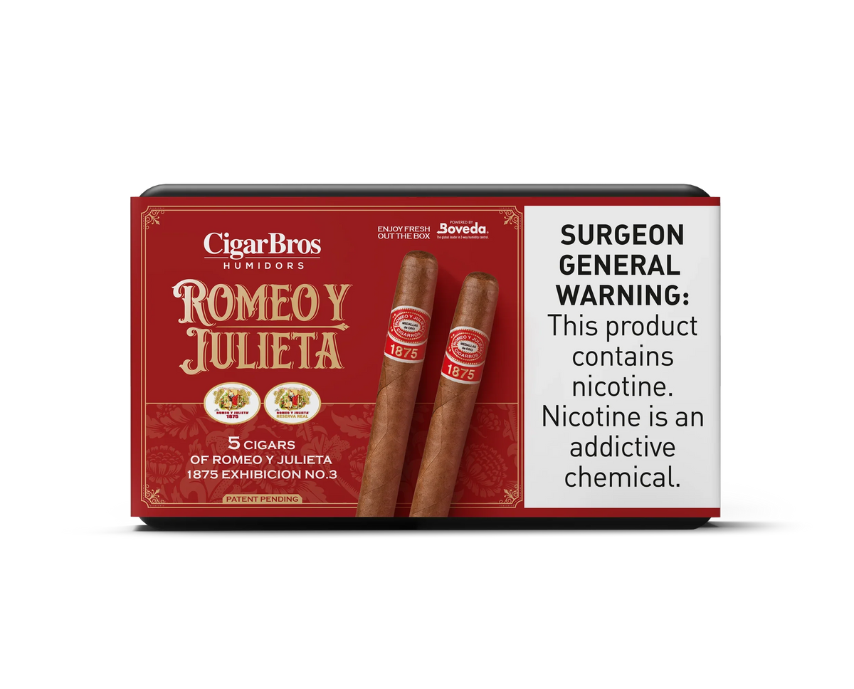 Romeo Y Julieta 1875 Exhibicion No. 3 Cigar With Personal Humidor by CigarBros (Box of 5)