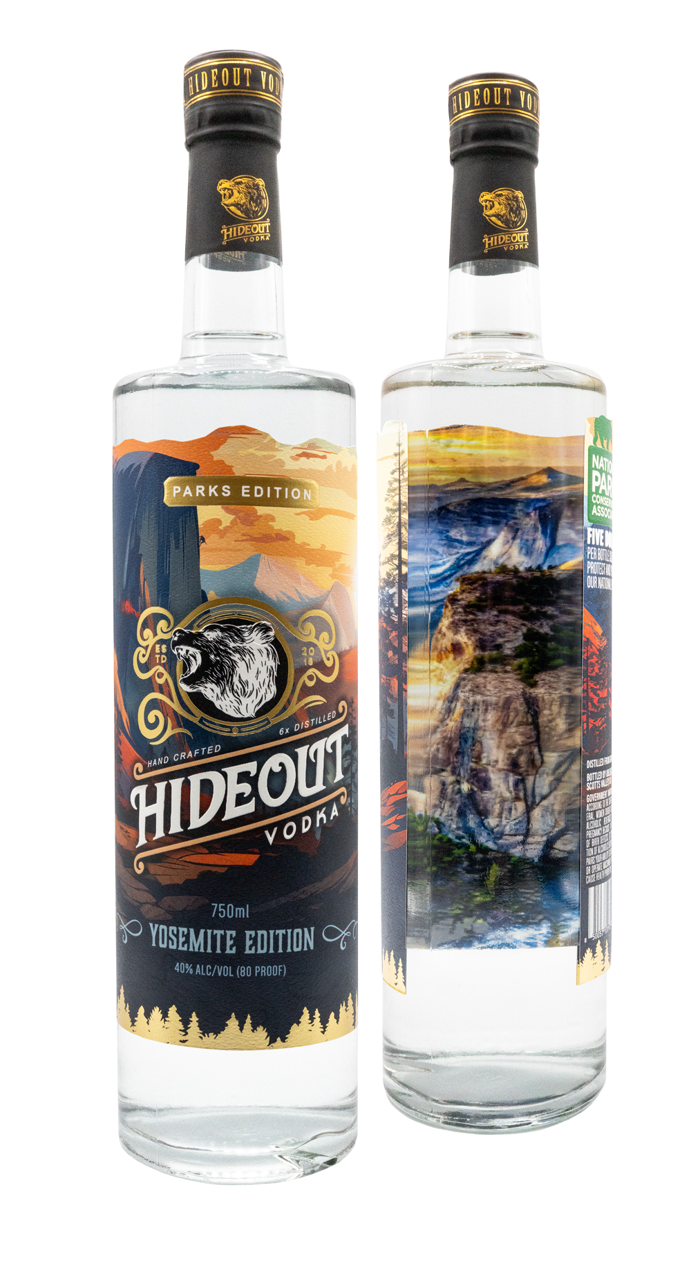 Hideout Vodka National Parks Edition Full Set 3-Pack Bundle
