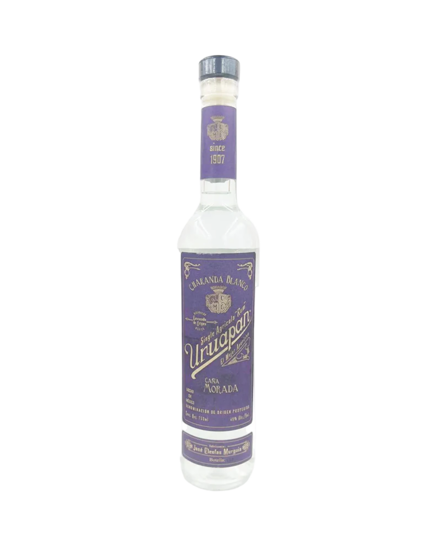Uruapan Charanda Cana Morada Blanco Single Agricola Rum 750ml