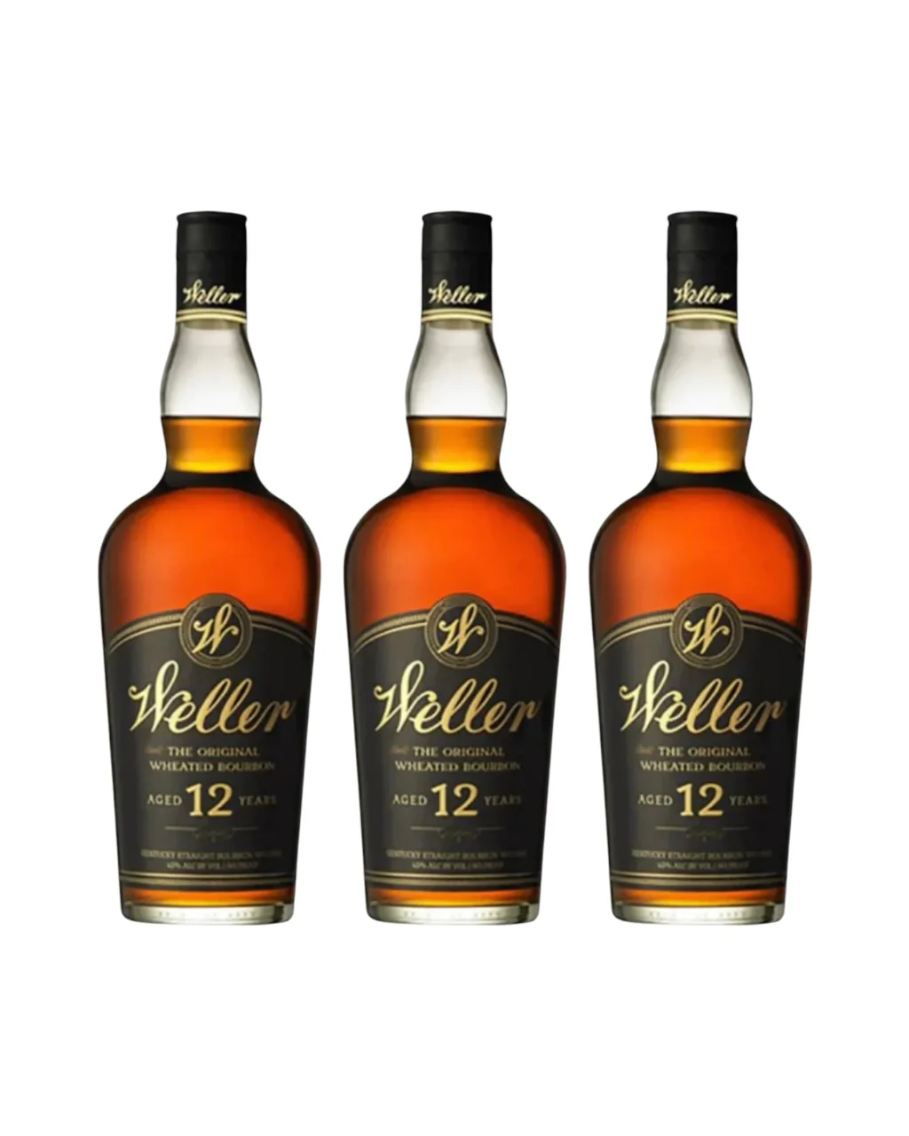 W. L. Weller 12 Year Old Kentucky Straight Wheated Bourbon Whiskey Bundle 750ml 3-Pack