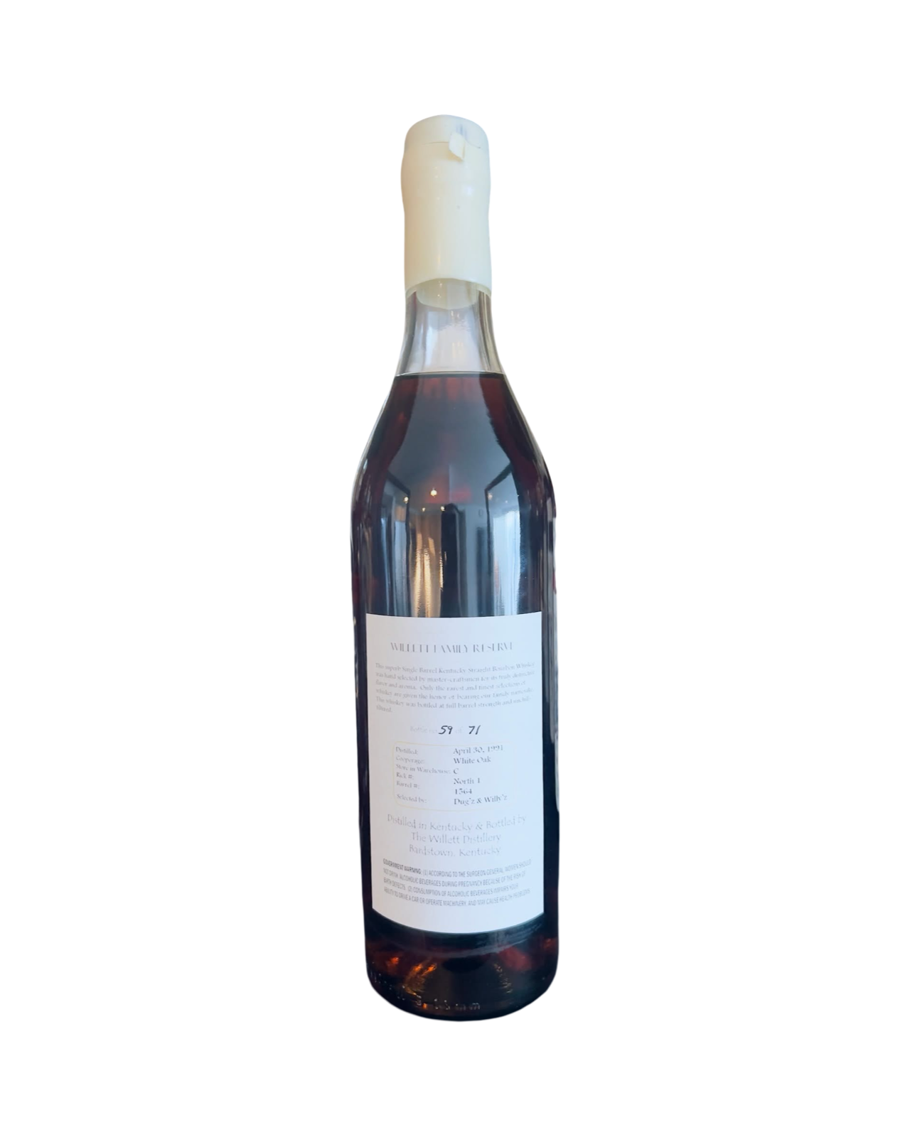 Willett Family Estate Bottled Single Barrel 17 Year Old Barrel No. 1564 Kentucky Straight Bourbon Whiskey 750ml