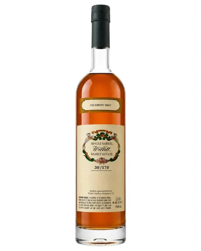 Willett Family Estate Single Barrel 6 Year Old Barrel No. 3662 118.6 Proof Celebrity Shot Kentucky Straight Rye Whiskey