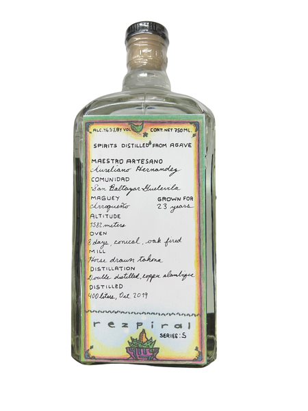 Rezpiral Aureliano Hernandez Martinez Arroqueno Agave Spirit 750ml