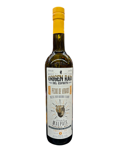 Origen Raiz del Espiritu Cenizo Mezcal con Pecho de Venado