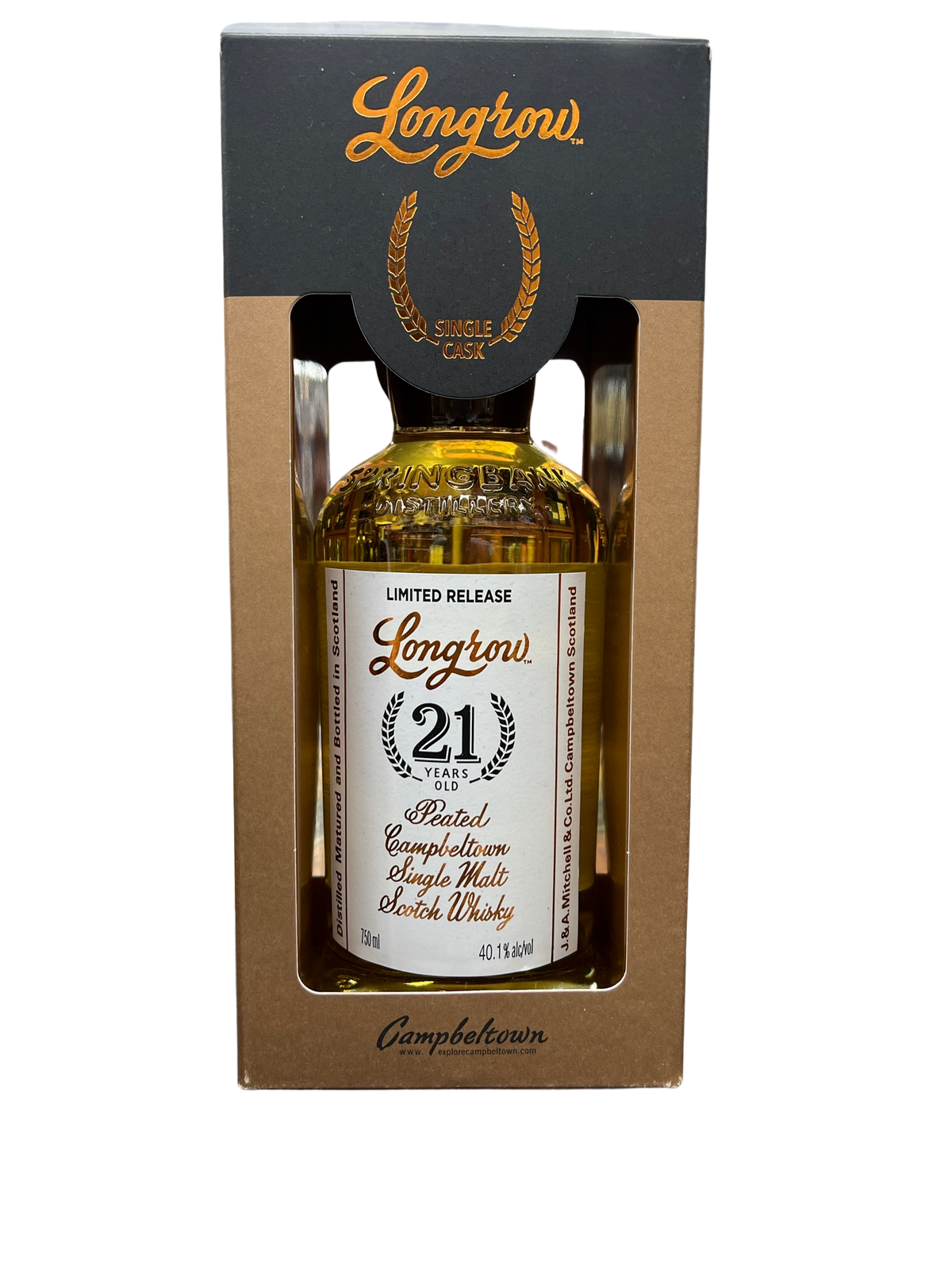 2022 Longrow 21 Year Old Limited Release Single Cask Rum Cask Scotch Whiskey 750ml