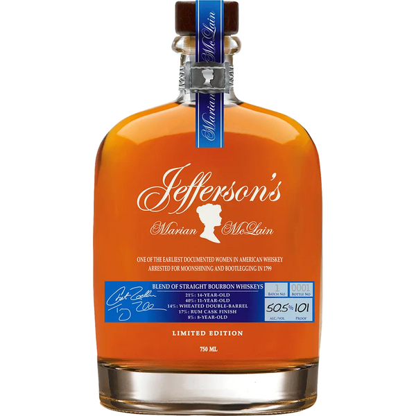 Jefferson's Marian McLain Limited Edition Straight Bourbon Whiskey 750ml