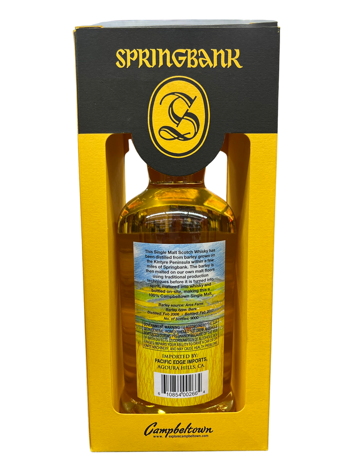 2017 Springbank 11 Year Old Local Barley Single Malt Scotch Whisky 750ml