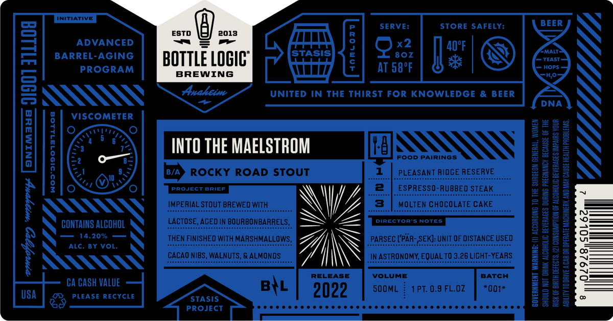 Bottle Logic Brewing Into The Maelstrom Rocky Road Stout Beer 500ml