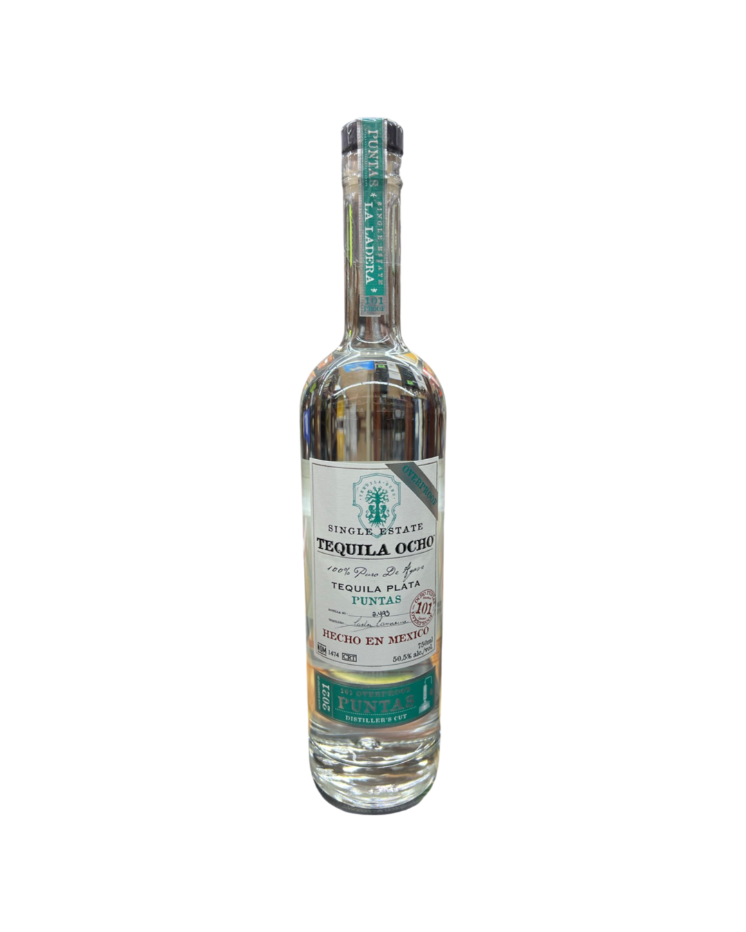 Tequila Ocho Puntas Single Estate Plata Overproof Tequila 750ml