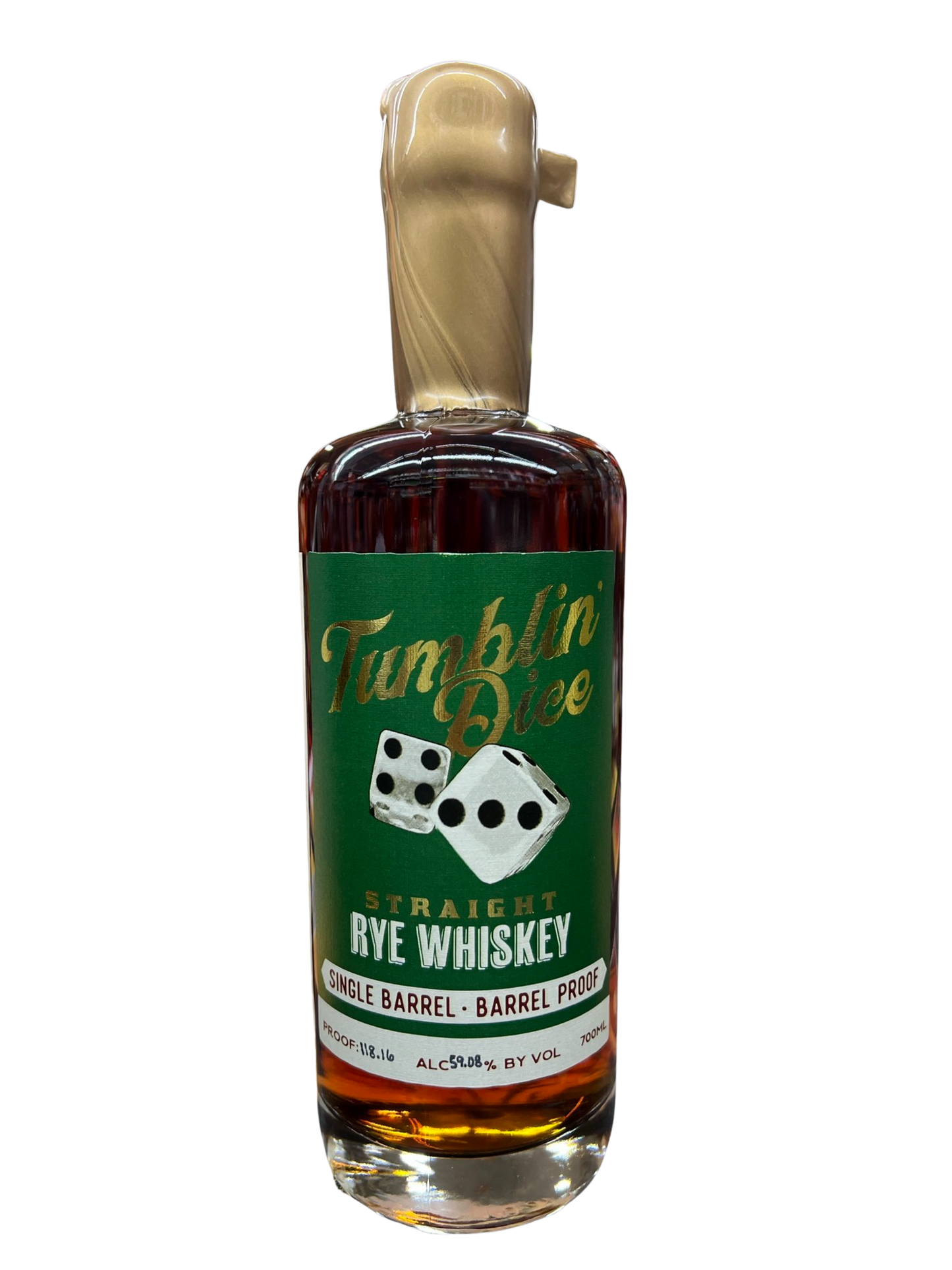 Tumblin Dice 7 Year Old Single Barrel Barrel Proof El Cerrito Liquor Store Pick Straight Rye Whiskey 700ml