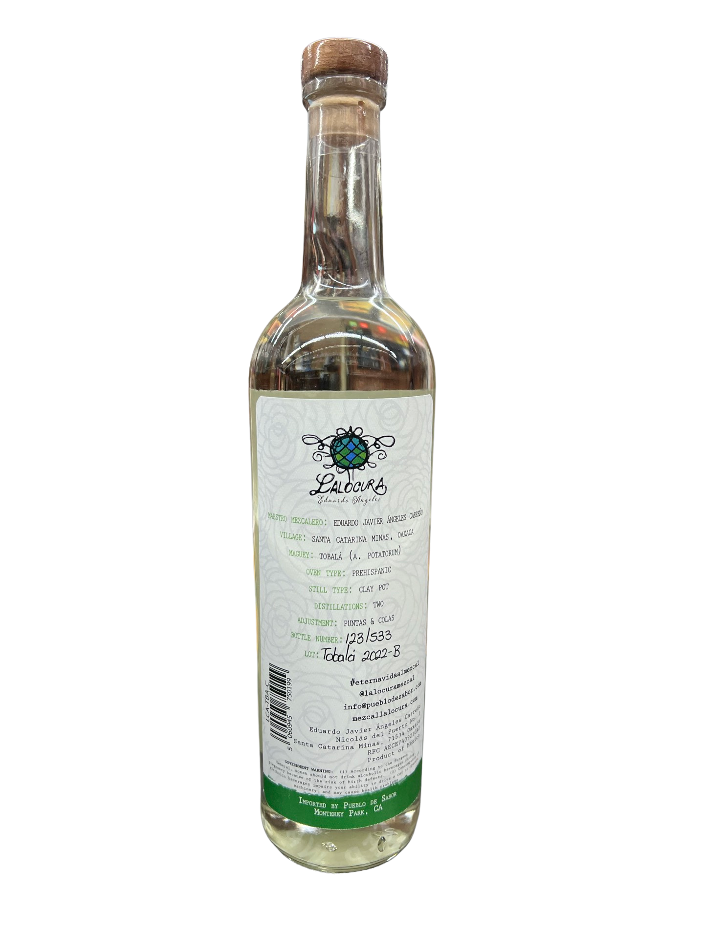 Lalocura Tobala Orejon Mezcal 750ml
