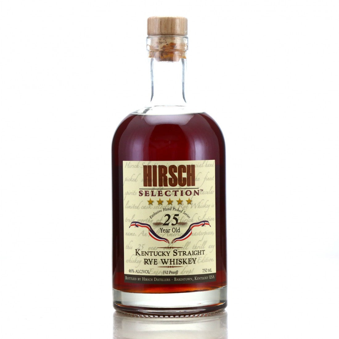 Hirsch Selection 25 Year Old Kentucky Straight Rye Whiskey 750ml