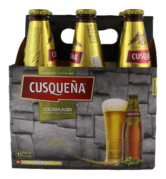 Cusquena Golden Lager Beer  6 Pack Bottles