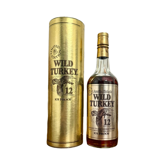 1985 Wild Turkey Cheesy Gold Foil 12 Year Old 1st Release of CGF Kentucky Straight Bourbon Whiskey 750ml
