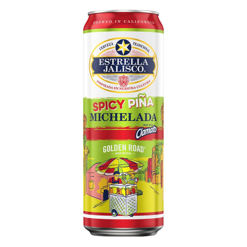 Estrella Jalisco Golden Road Brewing Spicy Pina Michelada Beer 24-Oz Can
