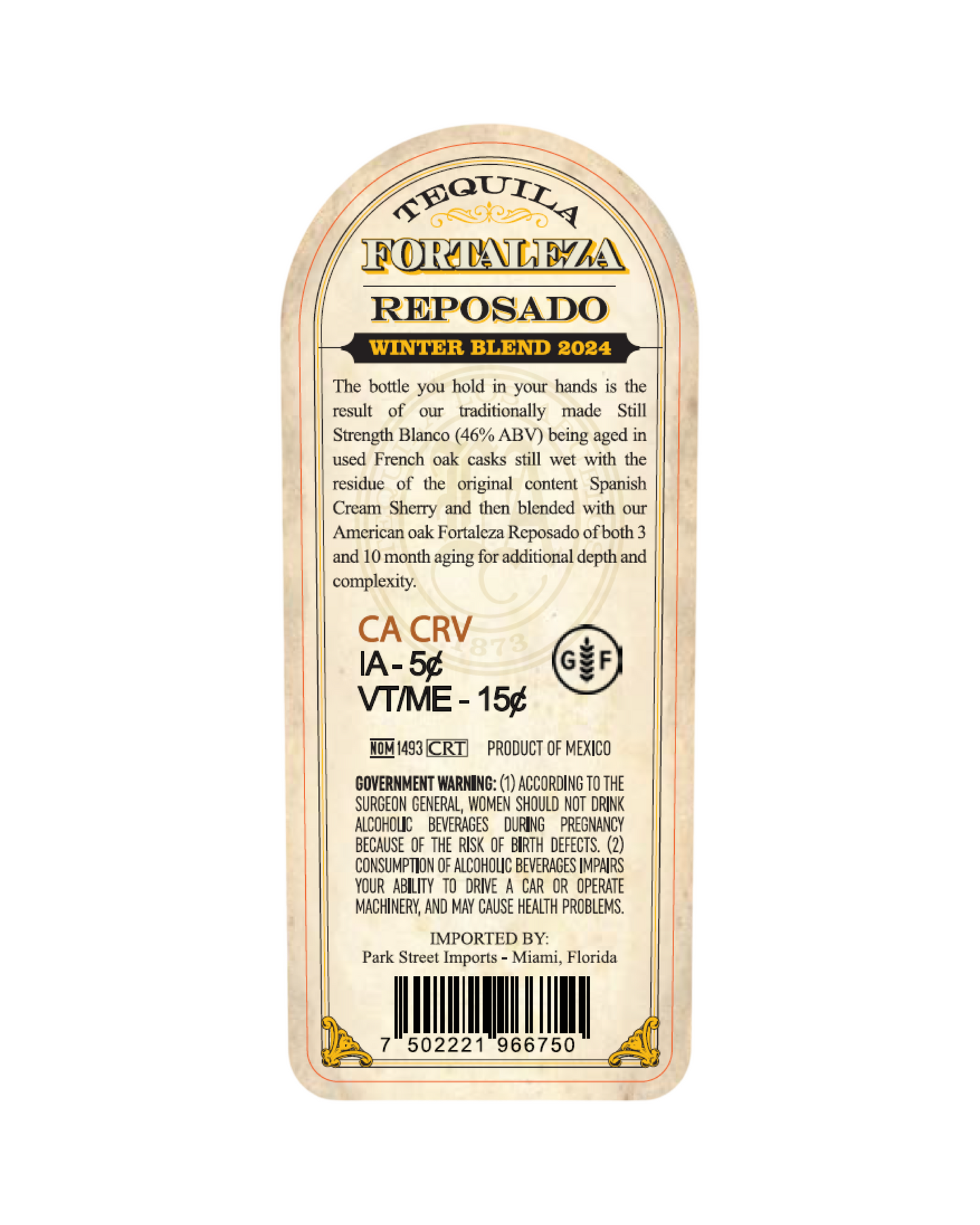2024 Fortaleza Winter Blend Reposado Tequila 700ml