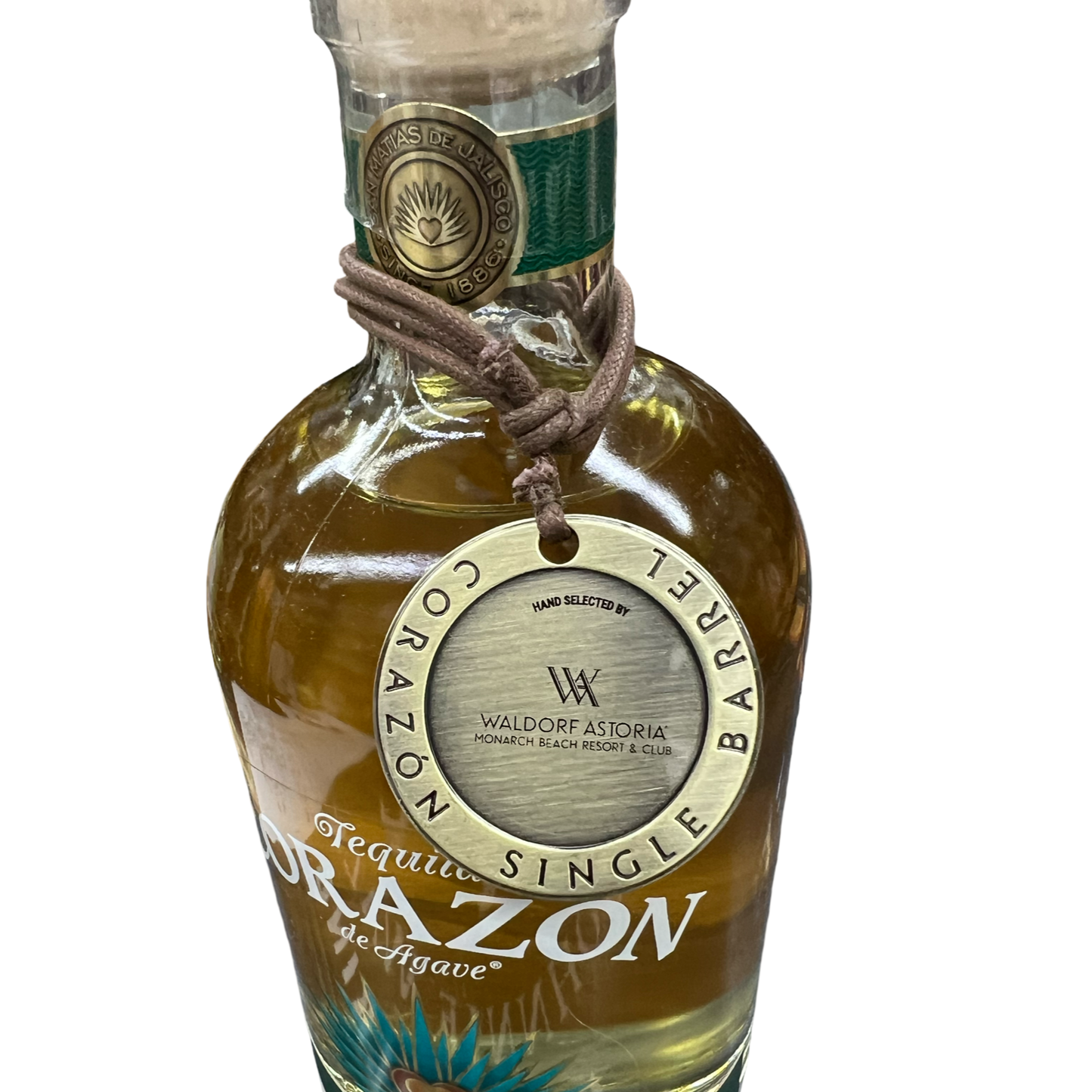 Corazon Tequila Single Barrel Aged in Blantion’s Bourbon Barrels Barrel Select Reposado (Waldorf Astoria Monarch Beach) 750ML