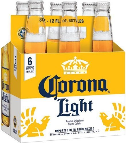 Corona Light Lager Beer 12 OZ 6 PACK BOTTLES