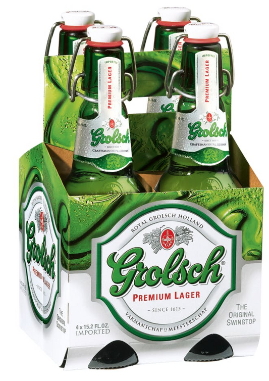 Grolsch Lager Beer 4 Pack 450ml Bottles