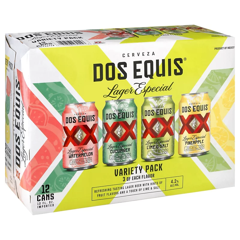 DOS EQUIS LAGER VARIETY PACK 12 OZ 12PACK CANS