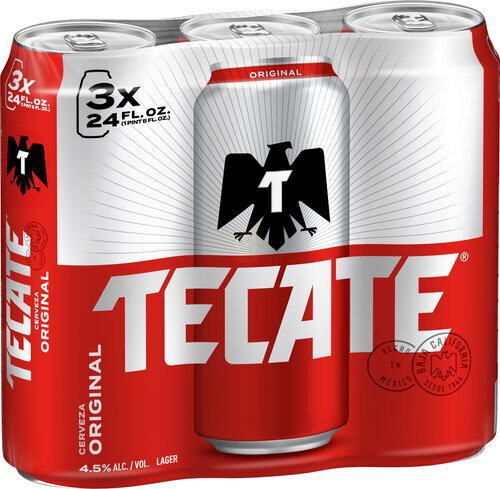 TECATE ORIGINAL 24OZ 3 PACK CANS