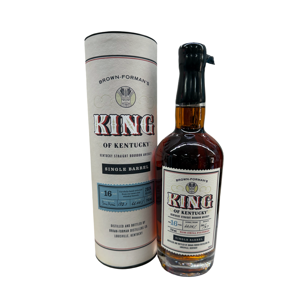 2024 Brown Formans King of Kentucky Single Barrel 16 Year Old 132.1 Proof Short Barrel #57 Kentucky Straight Bourbon Whiskey 750ml