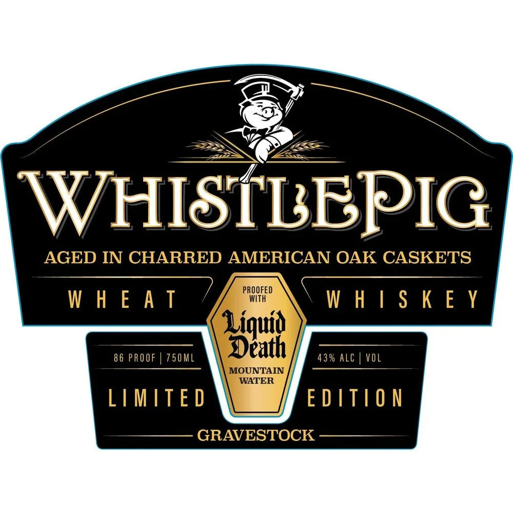 WhistlePig x Liquid Death Gravestock Limited Edition Wheat Whiskey