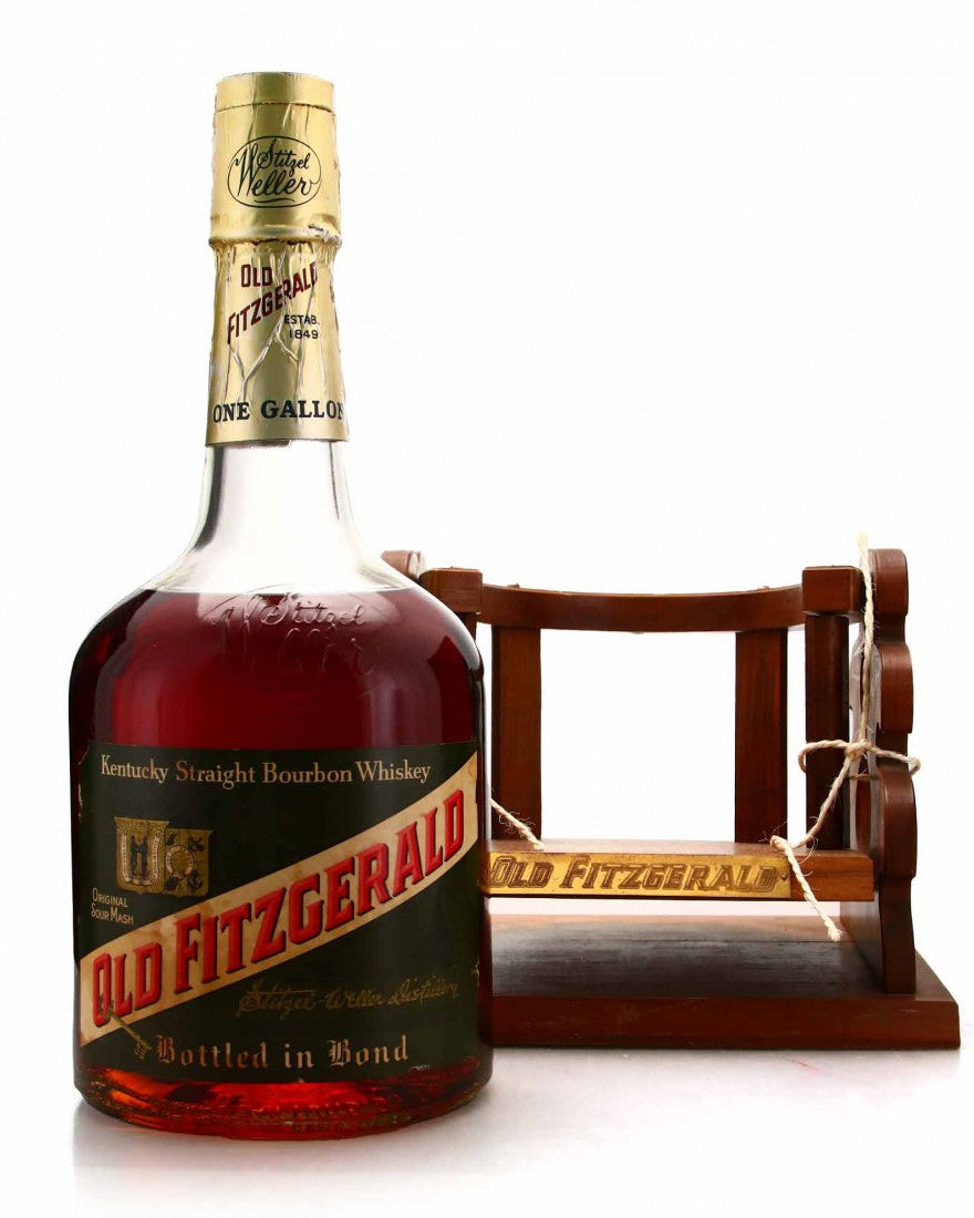 1960 Stitzel Weller Old Fitzgerald 6 Year Old Bourbon Whiskey Gallon with Cradle