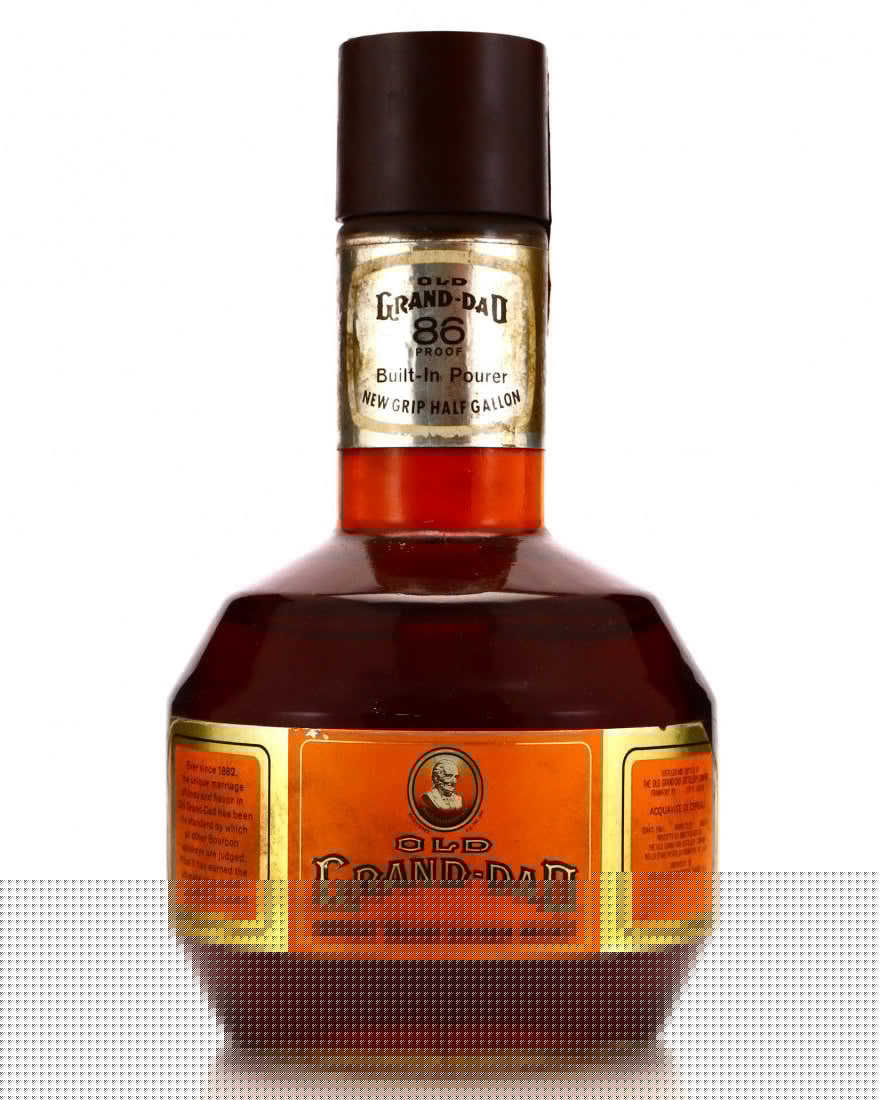 1970 Old Grand Dad Bowling Ball Kentucky Straight Bourbon Whiskey 1.75Lt