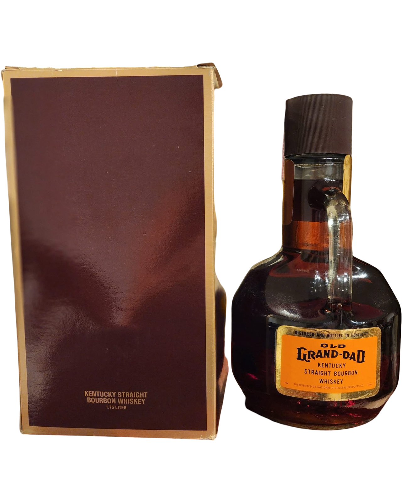 1970 Old Grand Dad Bowling Ball Kentucky Straight Bourbon Whiskey 1.75Lt With Box