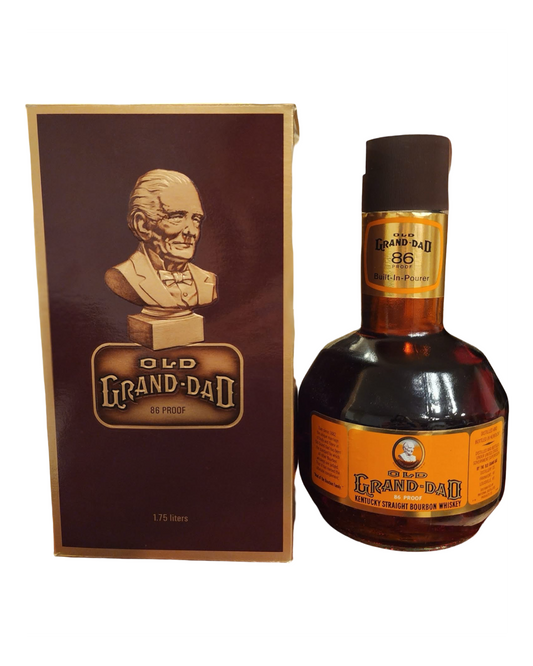 1970 Old Grand Dad Bowling Ball Kentucky Straight Bourbon Whiskey 1.75Lt With Box