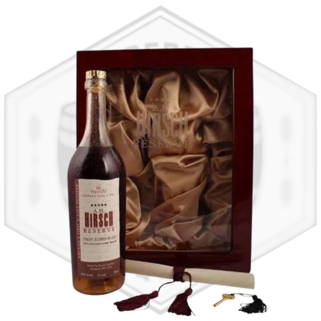 1974 A.H. Hirsch Reserve 16 Year Old Straight Bourbon Whiskey Humidor Set