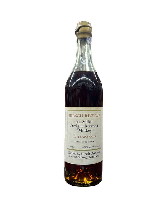 1974 A.H. Hirsch Reserve 16 Year Old Straight Bourbon Whiskey Gold Wax 750ml