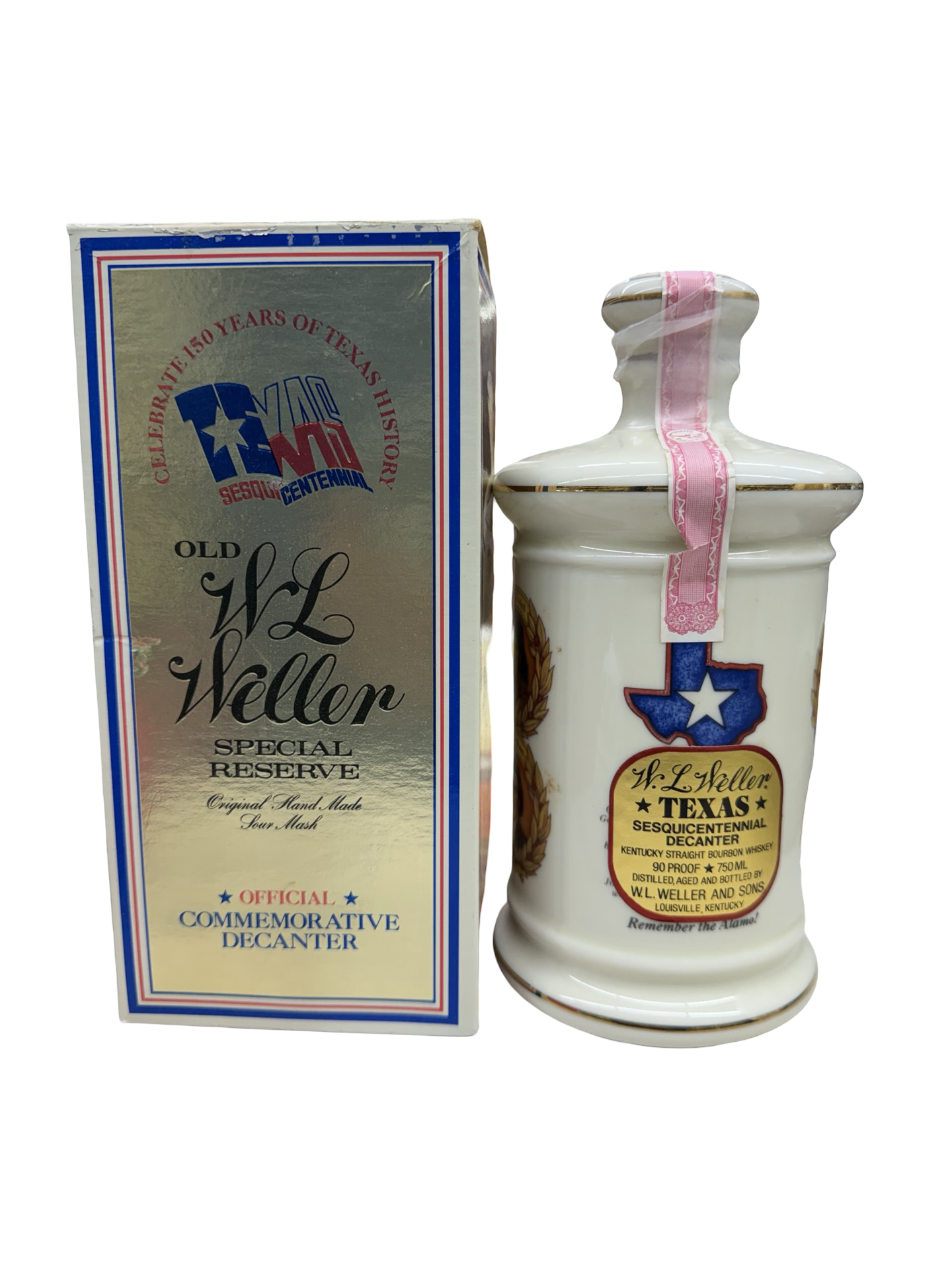 1986 The Old W. L. Weller Special Reserve Bourbon Texas Sesquicentennial Decanter