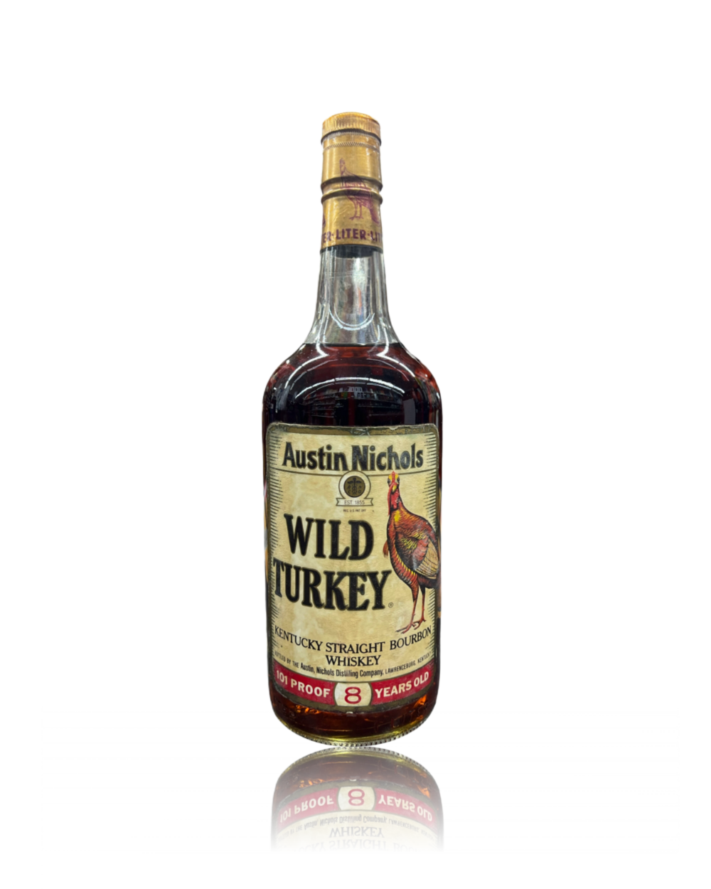 1987 Wild Turkey 8 Year Old 101 Proof Kentucky Straight Bourbon Whiskey 1Lt