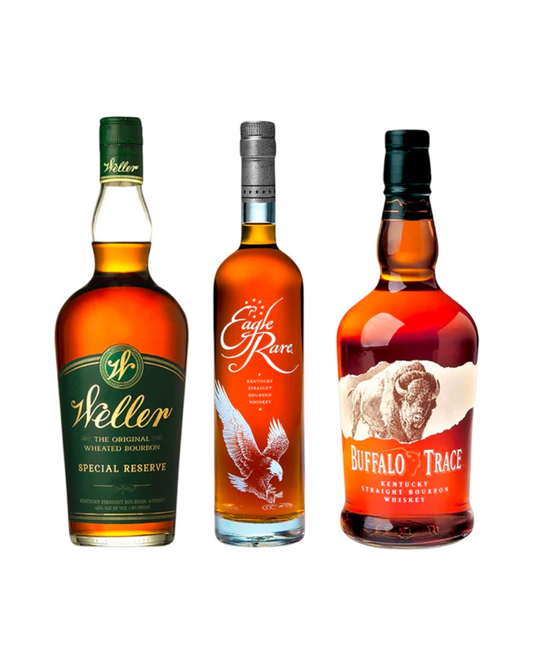 W. L. Weller Special Reserve, Eagle Rare 10 Year Old & Buffalo Trace Kentucky Straight Bourbon Whiskey Bundle 3-Pack