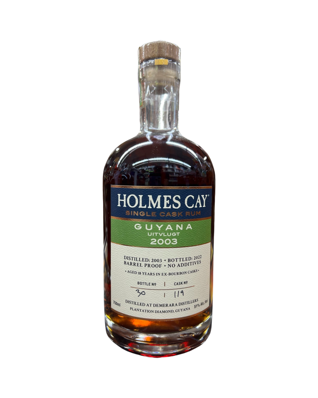2003 Holmes Cay Uitvlugt 18 Year Old Single Cask Rum