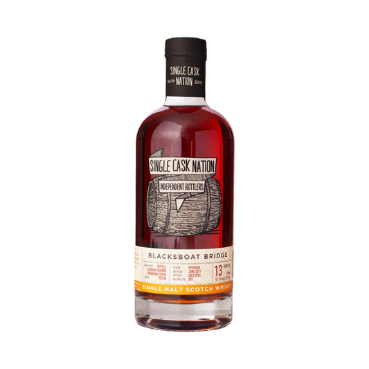2011 Single Cask Nation Blacksboat Bridge 13 Year Old 1st Fill Oloroso Sherry Hogshead No. 152768 Single Barrel Cask Strength Single Malt Scotch Whisky 750ml