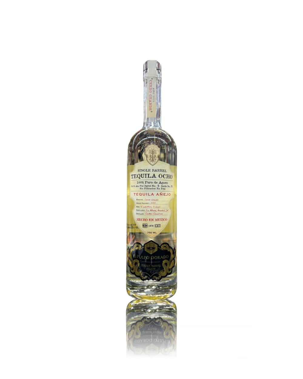 2020 Tequila Ocho Single Barrel Cerro Grande El Cerrito Liquor Store Pick El Pulpo Dorado Anejo Tequila 750ml - Limit 1