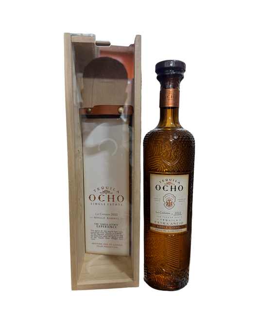 2022  Tequila Ocho La Canada Estate Single Barrel Cask Strength Extra Anejo Tequila 750ml