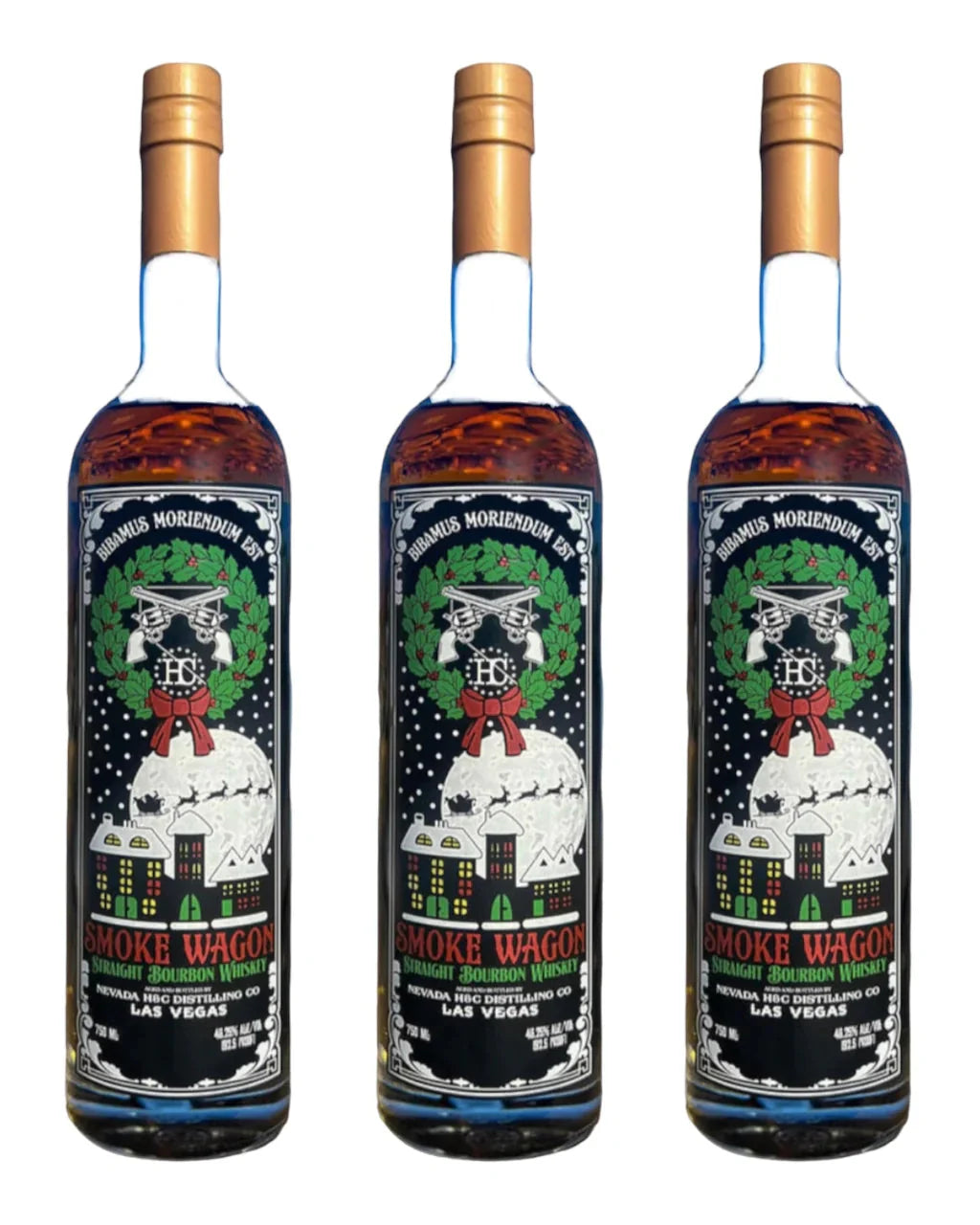 2023 Smoke Wagon Christmas Edition Straight Bourbon Whiskey Bundle 3-Pack
