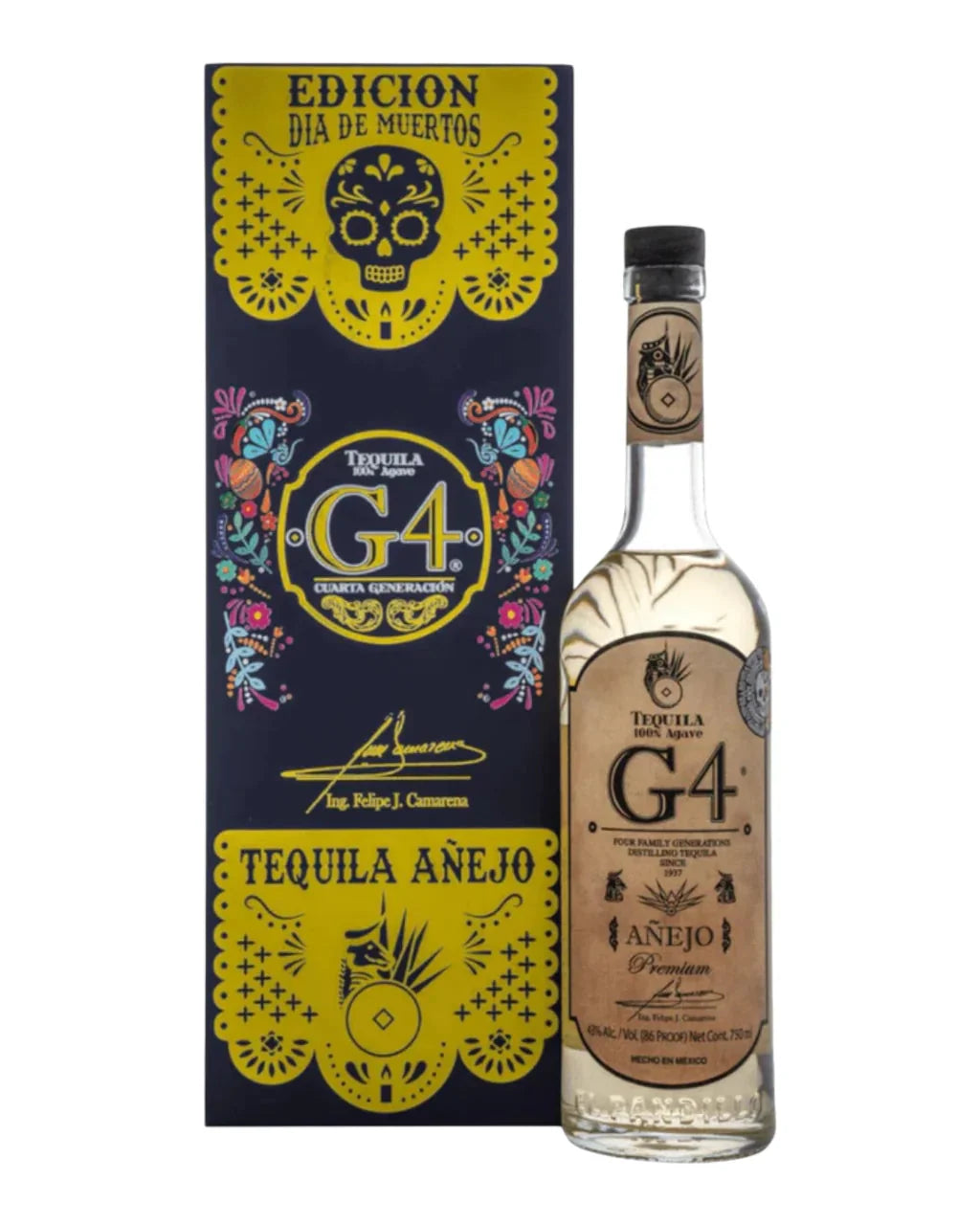 2025 G4 Edicion de Madera Dia de Muertos Anejo Tequila 750ml hi