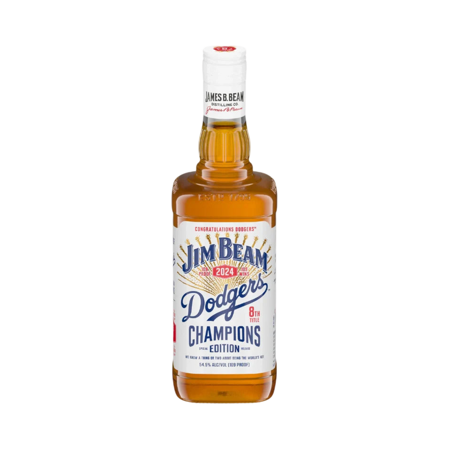 Jim Beam Dodgers 8th Title Champions Edition Bourbon Whiskey 750ml