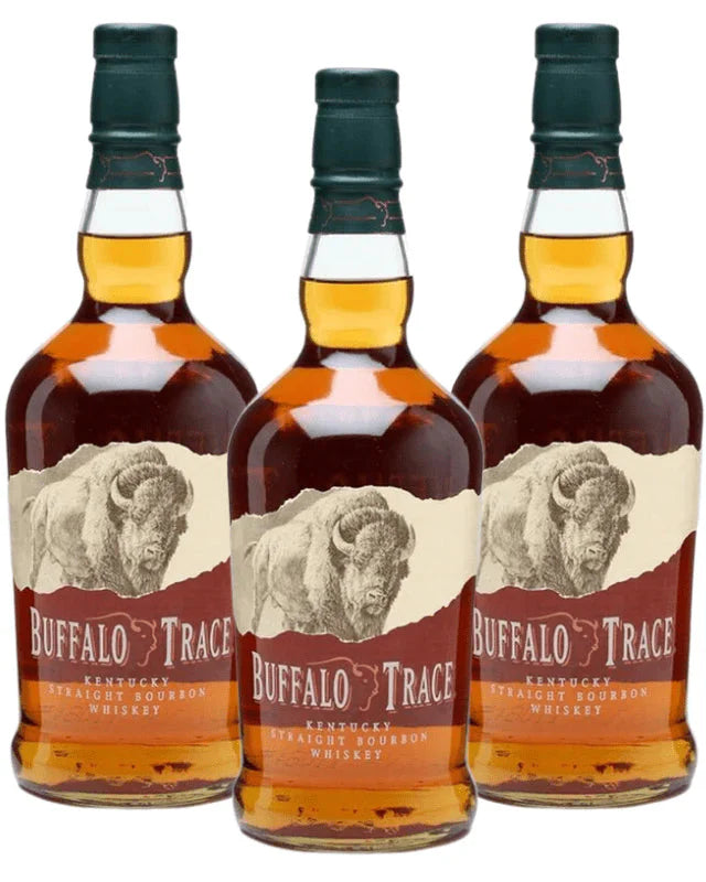Buffalo Trace Kentucky Straight Bourbon Whiskey Bundle 1Lt 3-Pack