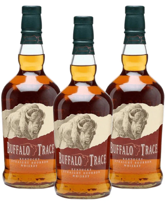 Buffalo Trace Kentucky Straight Bourbon Whiskey Bundle 1Lt 3-Pack